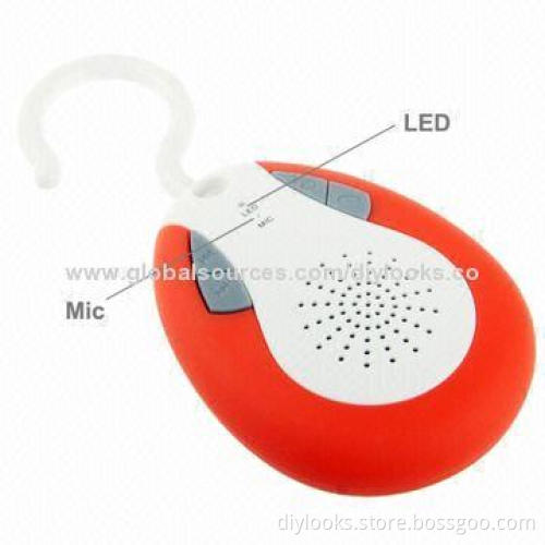 Hybrid Waterproof Bluetooth 3.0 Shower Speakers for iPhone 5 with Hook